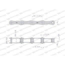 Ritininė grandinėlė 212b r1 1 1 2 5 m motogeneric