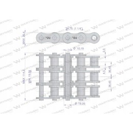 Ritininė grandinėlė 20b 3 r3 1 1 4 5 m motogeneric
