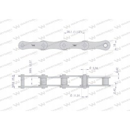 Ritininė grandinėlė 2060 212a r1 1 1 2 5 m motogener