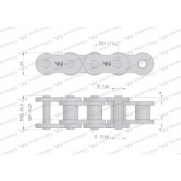 Ritininė grandinė 16ah 1 ansi a 80h r1 1 10 vnt m