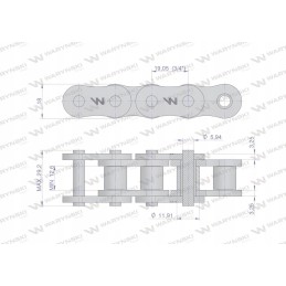Ritininė grandinė 12ah 1 ansi a 60h r1 3 4 20 vnt