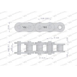Ritininė grandinė 10a 1 ansi a 50 r1 5 8 25 vnt m