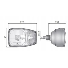 Atšvaitas 225x150 h4 amp superseal jungtis, dešinė