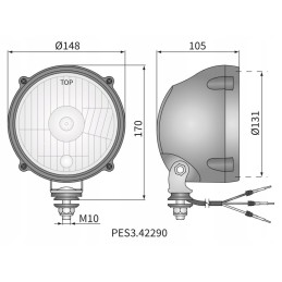 Priekinių žibintų lempa h4 r2 john deere wesem