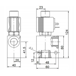 Hidroakumuliatorius 2x1 4l vožtuvas 24v hidrolideris