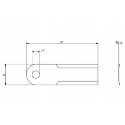 281400n rotacinis smulkintuvo peilis 50 x 173 x 3