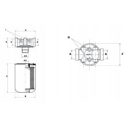 Universalus metalinis alyvos bakas 30l su filtru