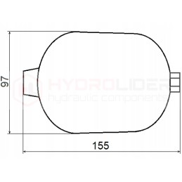 Hidroakumuliatoriaus talpa 0 35l, hidroliderio rutulinis vožtuvas