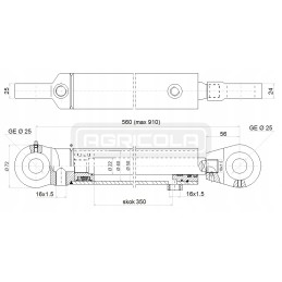 Hidraulinė pavara 40 22 350 u25 l 560 hidrolideris