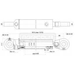 Hidraulinė pavara 40 22 400 u25 l 610 hidrolideris