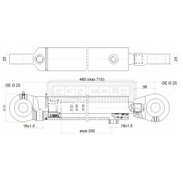 Hidraulinė pavara 40 22 250 u25 l 460 hidrolideris