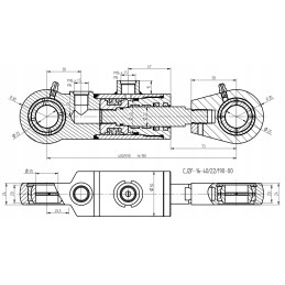 Hidraulinis cilindras cj2f 40x22 taktų 190 ursus