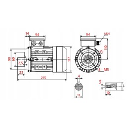 Elektros variklis 0 18kw 230 400v 1310rpm 3 fazis