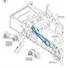 Kombaino pavaros diržas 84589012 cnh