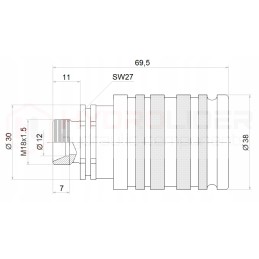 Stūmimo rinkinys 2x euro m18 lizdas su hidrolideriu