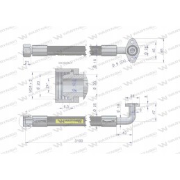 Hidraulinė žarna 250 bar dn16 2sn kampas 90 kr