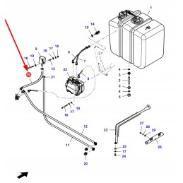 La323594650 adblue sistemos guminė žarna l 370 mm