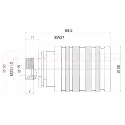 Push pull set 2x euro m22 b hidroliderio komplektas