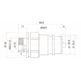 Push pull set 2x euro m22 b hidroliderio komplektas