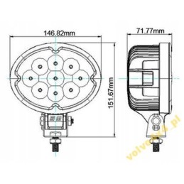 Super darbo lempa ovali nxn led cree 27w 12 24v