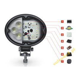 Darbinis halogeninis ovalus nxn led pro cree 27w 4x4