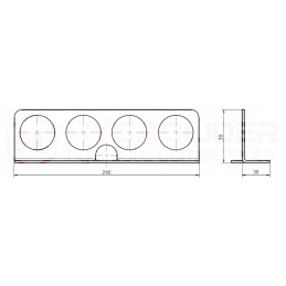 Stūmimo rinkinys 4x euro lizdas m18 b hidrolideris