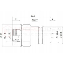 Lenta su 4 komplektais euro m18x1 5 hidroliderio