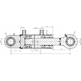 SMT 2so hidraulinis cilindras, eiga 200 l, 460 mm