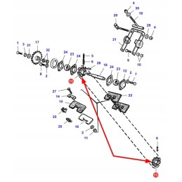 La300132810 grūdų elevatoriaus krumpliaratis 10 dantų