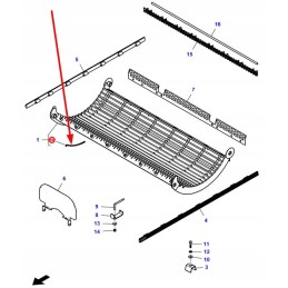 La300132831 kukurūzų įgaubta juosta 6 mm