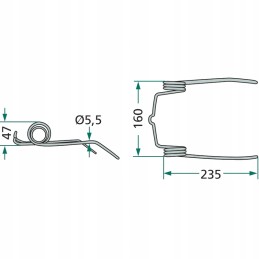 Ritės pirštas sulenktas New Holland 8030 9819750