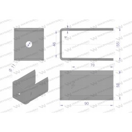 Dvigubas sukamasis smulkintuvas 90x50x4mm skylutė