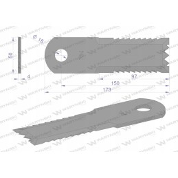 Rotacinis peilis, šiaudų smulkintuvas, pašarų kombainas, dantys