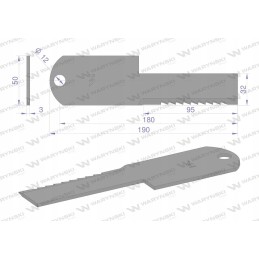 Dantyta fiksuoto peilio šiaudų smulkintuvas pašarų kombainas