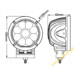 Ilgo nuotolio LED lempa 45W Cree prožektorius 12 24v