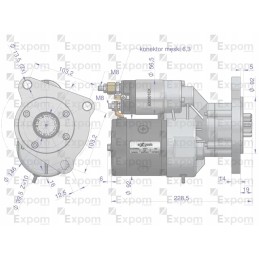 Magnetono korpuso starteris su reduktoriumi ford ne