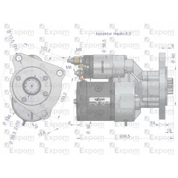 Magnetono korpuso starteris su reduktoriumi ford ne