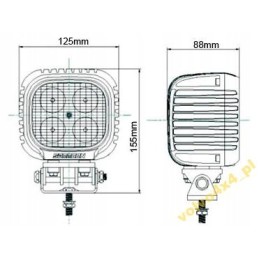 Halogeninė LED darbo lempa 40w traktoriaus kombainui 4x4