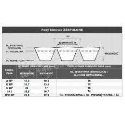 V formos diržas 2hb 1670 stomil bizon z110 z083 z058