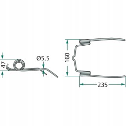 Ritės pirštas sulenktas New Holland 8030 9819750