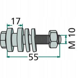 Tvirtinimo spaustukų rinkinys KM 3 Deutz Case 209023026