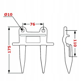 New Holland TX TF TC 379720 dvigubas bajonetas