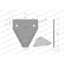 Peilis su viršutine vaga Claas Warynski 611203 1