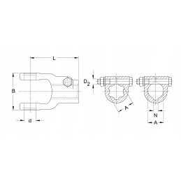 Claas Dominator Lexion 650250 išorinė šakė