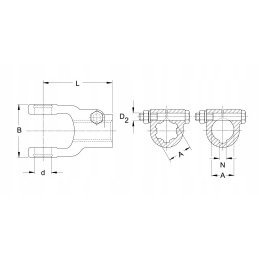 Claas Dominator Lexion 650250 išorinė šakė