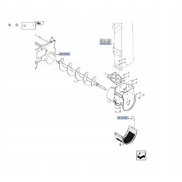 New Holland CR CX 84462 dubenėlio tiektuvo dangtis