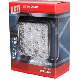 LED darbo lempa 25w 3040 lm 10 30v 16 led kramp