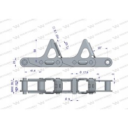 Kukurūzų įsiurbimo grandinė 55vdf1x54a cnh