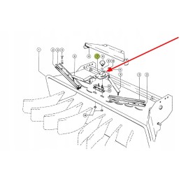 064871 0 šiaudų deflektoriaus reguliavimo svirtis