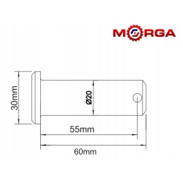 Pakabos tvirtinimo kaištis lp, apatinė dalis c 330 c